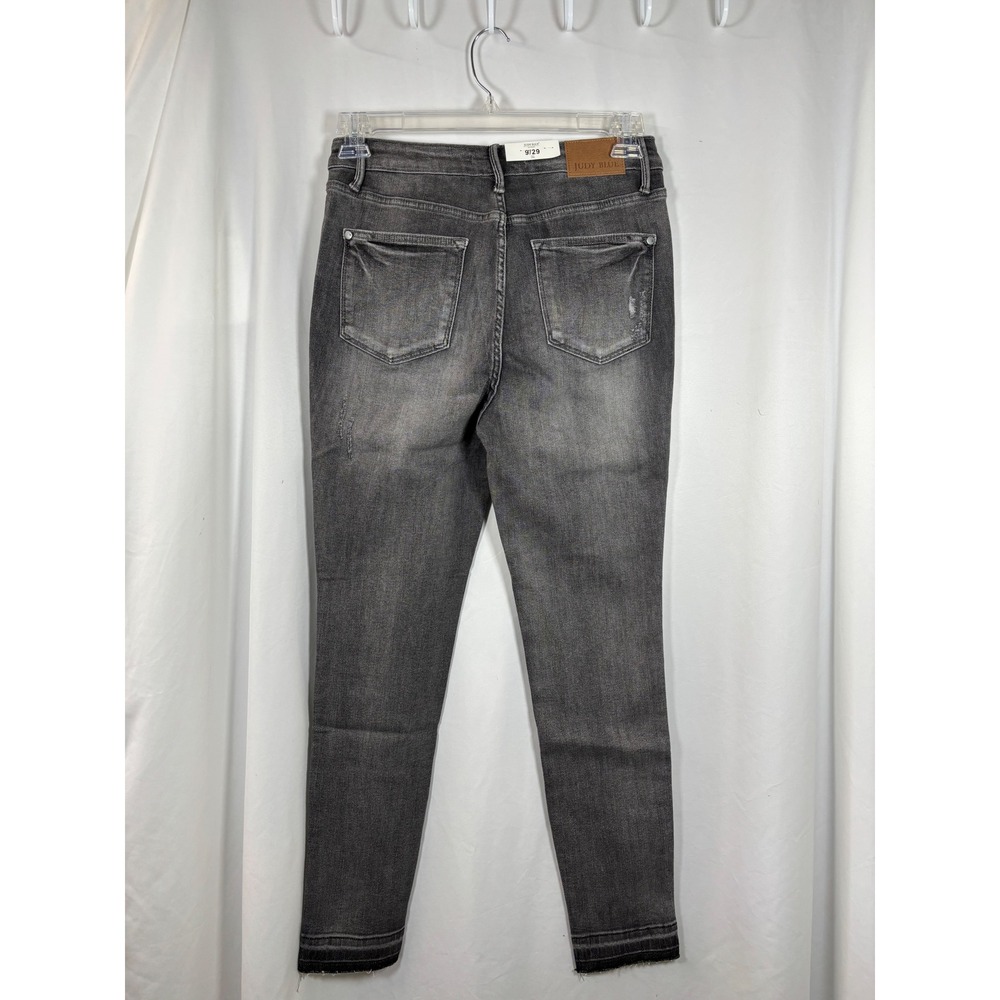 Judy Blue Womens High Waist Skinny Jeans Grey Raw Hem JB88792 GRY Size 9/29 NEW - Picture 2 of 4